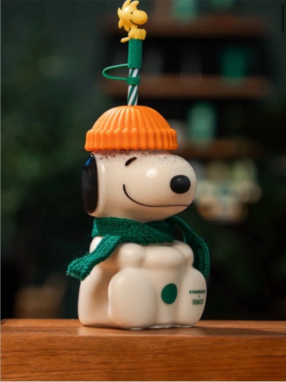 Starbucks x Snoopy Authentic 2026 Fall Collab Bearista Glass Cup Mug New in Box